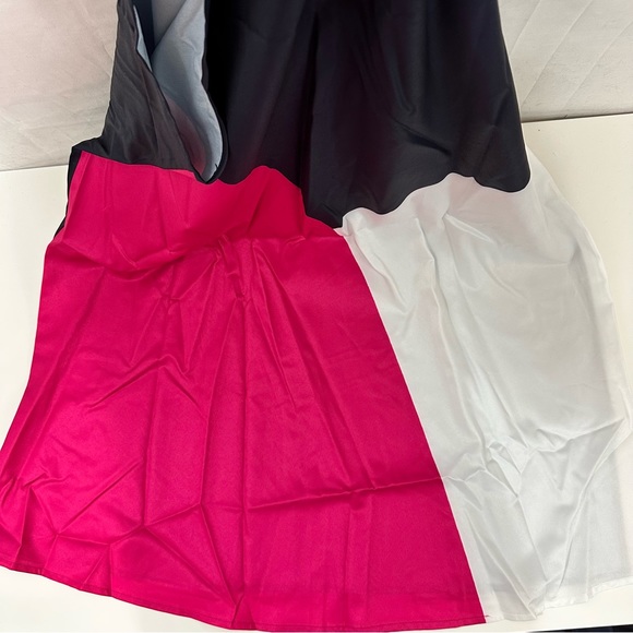 Sheilay Womens Sleeveless Halter Colorblock Silky Tunic Top in 3XL - Picture 3 of 7